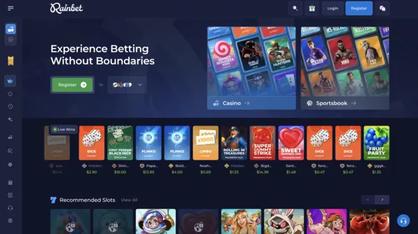 Rainbet Homepage